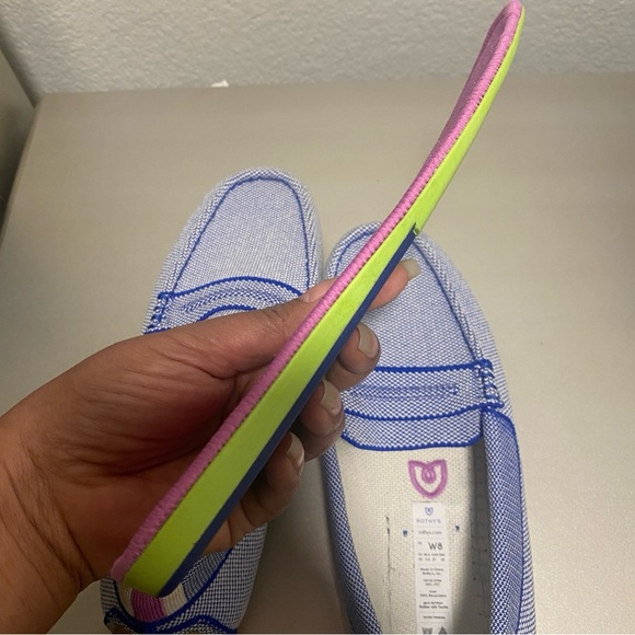 NWOB Rothy’s The Driver Knit Loafers in Original Blue- Size W8 - Picture 13 of 14